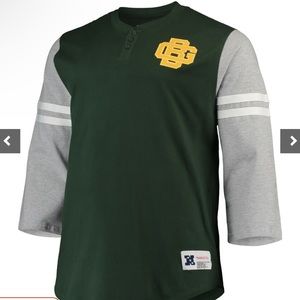 Green Bay Packers Mitchell & Ness Big & Tall Henley 3/4-Sleeve T-Shirt, NWT